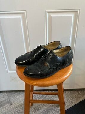 Bostonian Black Leather Wingtip Oxford Dress Shoes